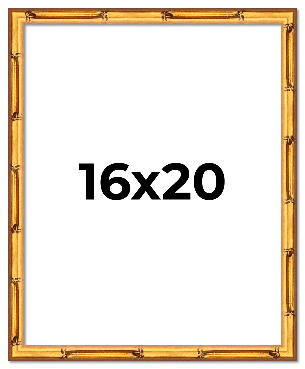 16x20 Thin Bamboo Picture Frame with UV-Resistant Acrylic & Acid Free Backing, Available in 2 Finishes - Gold and Brown